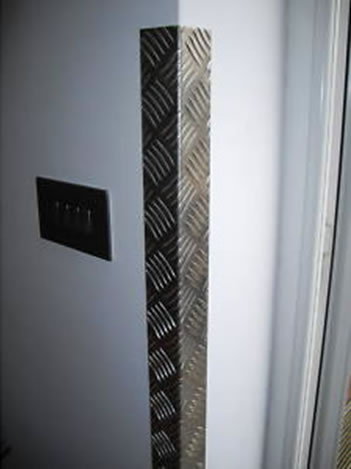 Chequer Plate for Wall Protection